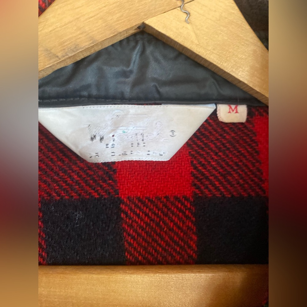 Vintage Woolrich Wool Buffalo Plaid Button Down Shirt Jacket - Picture 8 of 10